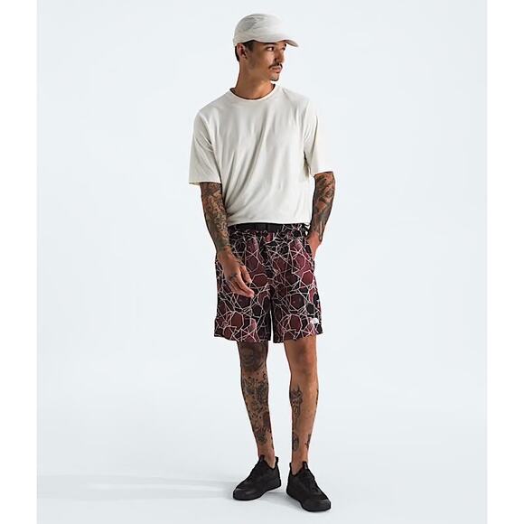 NWT TNF North Face Men's Class V Pathfinder Belted Shorts 7" Inseam Geode Red M - Picture 2 of 9